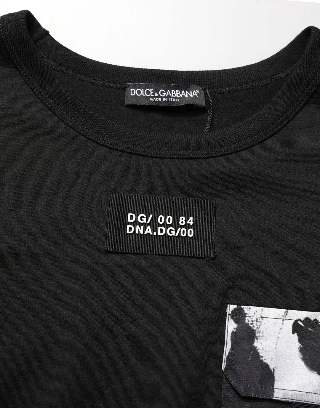 Dolce &amp; Gabbana Black Camouflage Pocket Oversized T-shirt