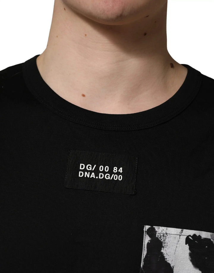 Dolce &amp; Gabbana Black Camouflage Pocket Oversized T-shirt