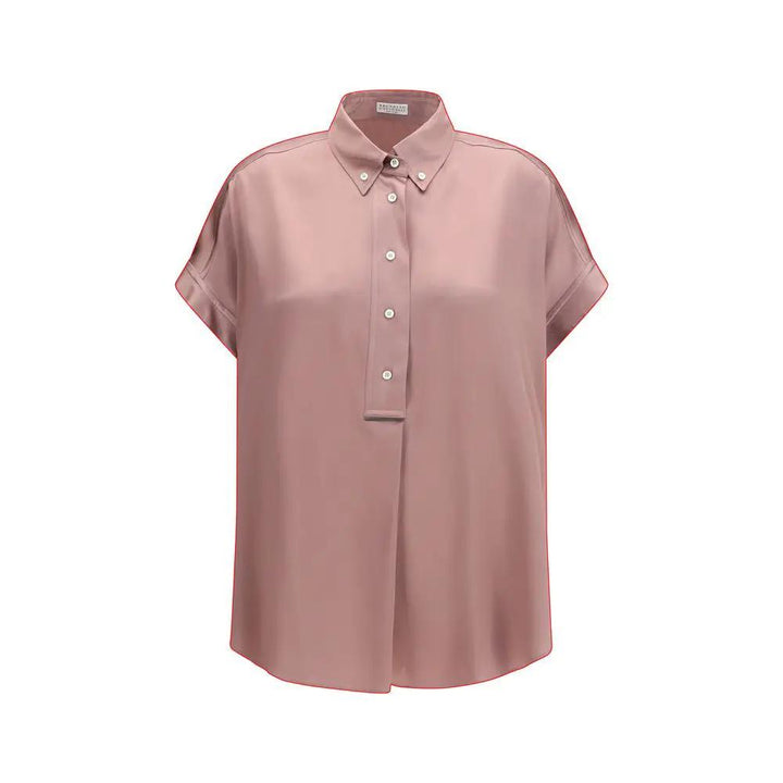 Brunello Cucinelli Multicolor Silk Shortsleeve Shirt