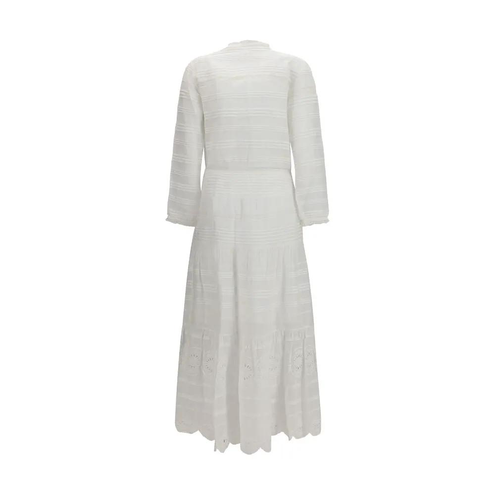 Marant Etoile White Cotton Casual Dress