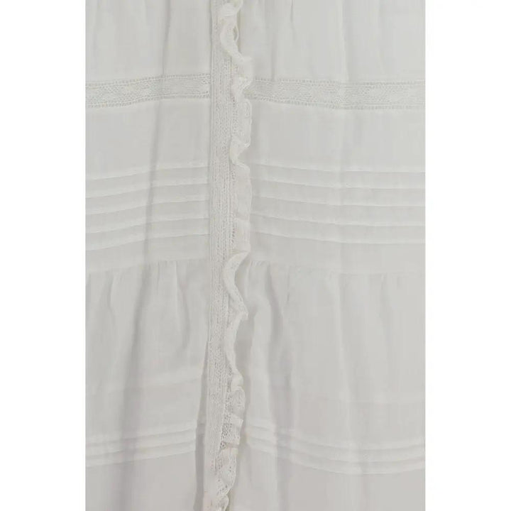 Marant Etoile White Cotton Casual Dress