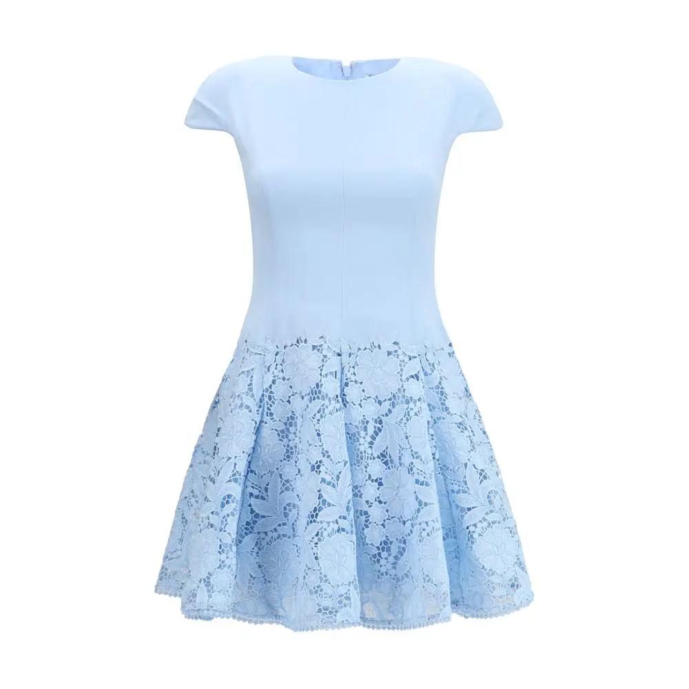 Self-Portrait Blue Polyester Casual Dress