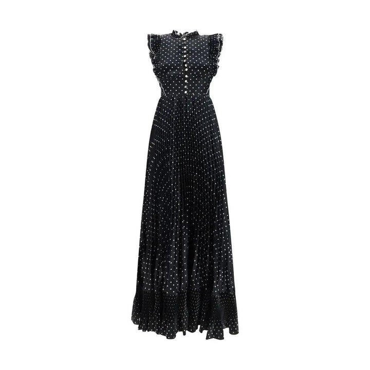 Self-Portrait Black Polyester Casual Dress