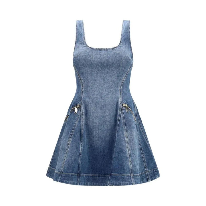 Self-Portrait Blue Cotton Casual Dress