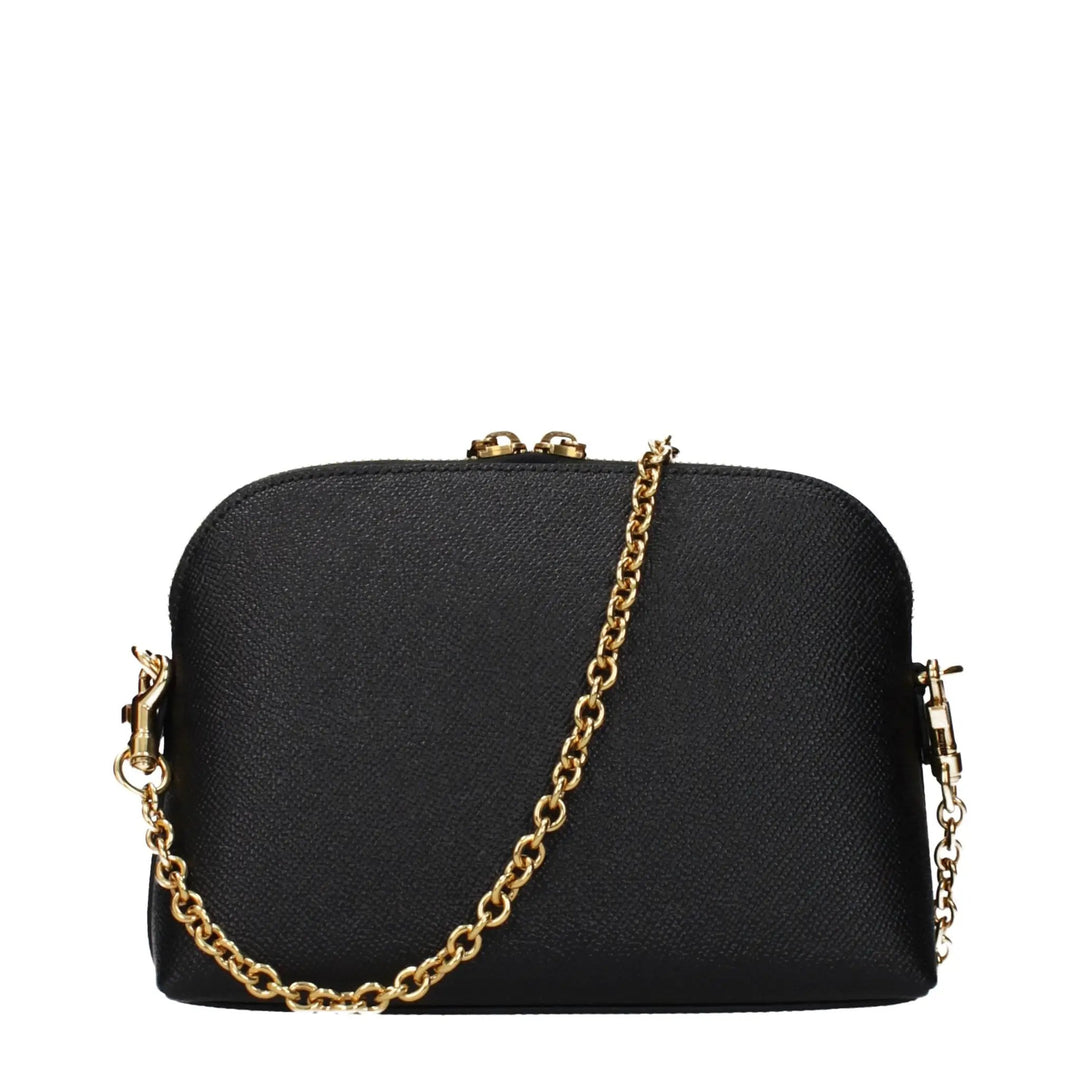 Dolce &amp; Gabbana Black Leather Shoulder Bag