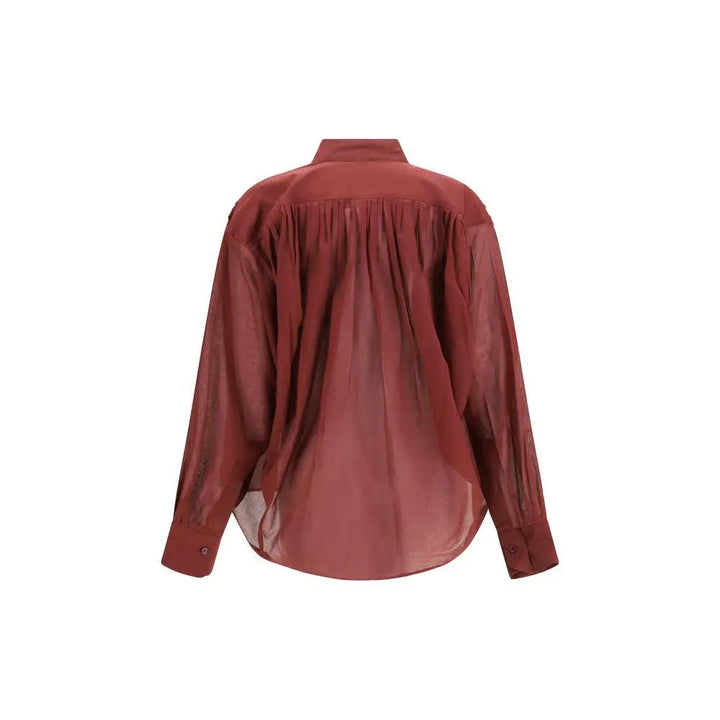 The Andamane Bordeaux Cotton Shirt