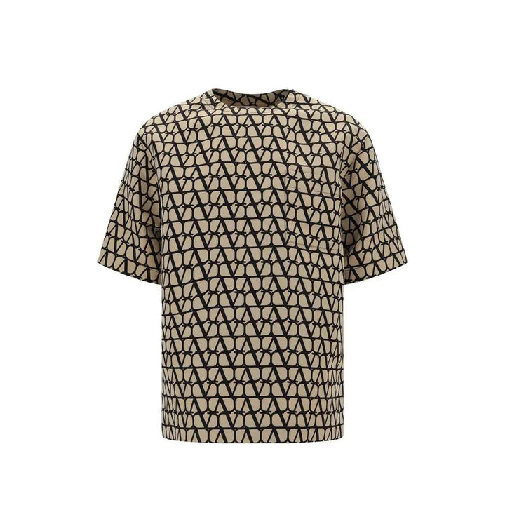 Valentino Brown Silk T-Shirt