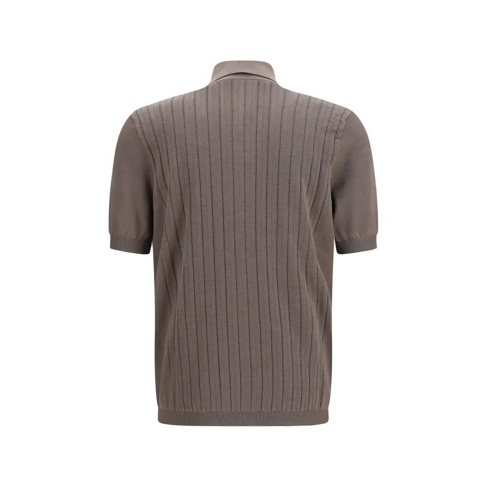 Brunello Cucinelli Brown Cotton Shortsleeve Shirt