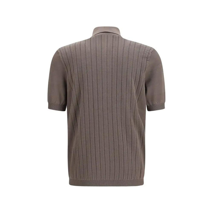 Brunello Cucinelli Brown Cotton Shortsleeve Shirt