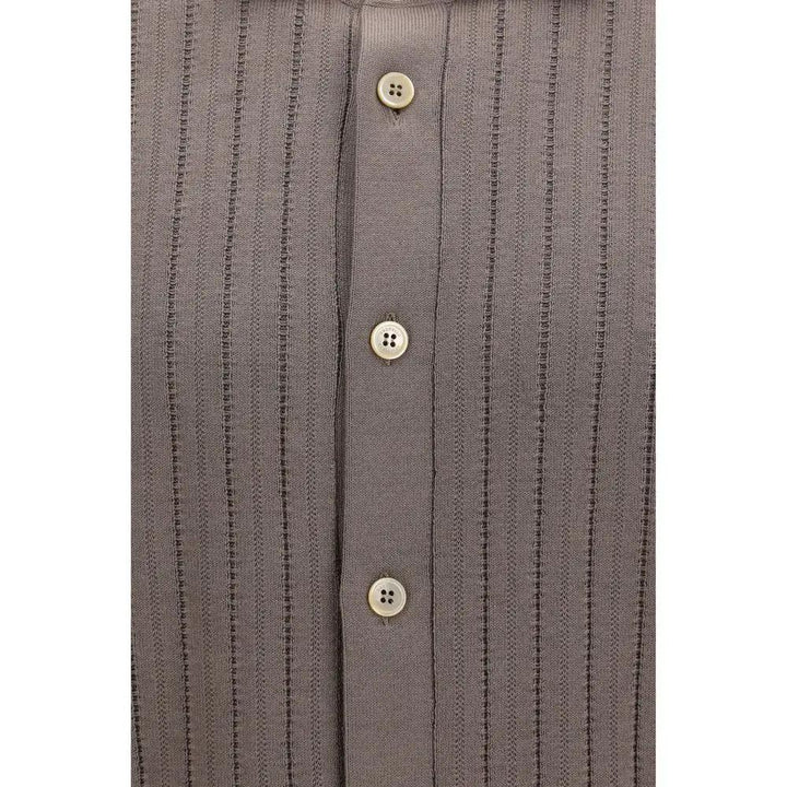 Brunello Cucinelli Brown Cotton Shortsleeve Shirt