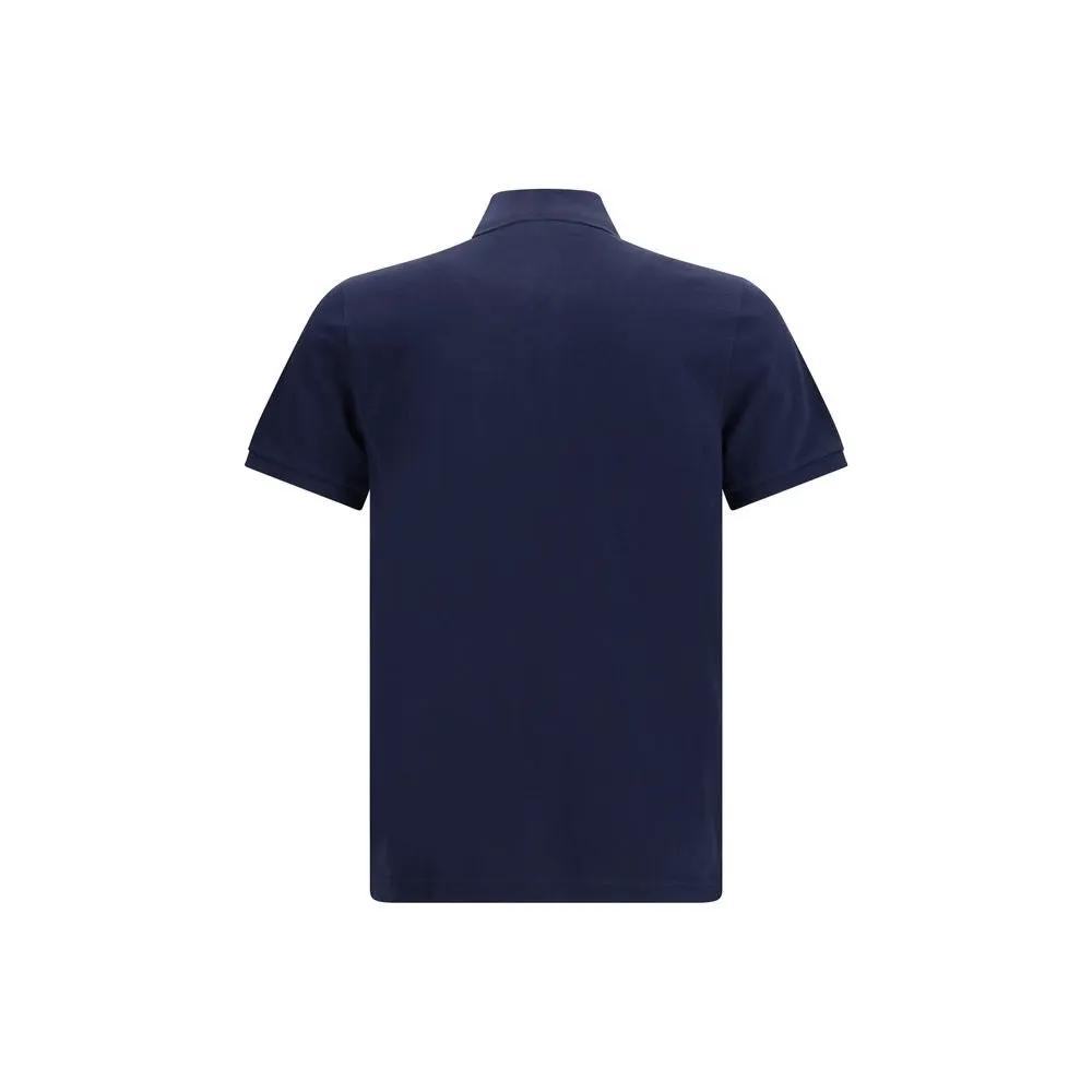 Moose Knuckles Blue Cotton Polo Shirt