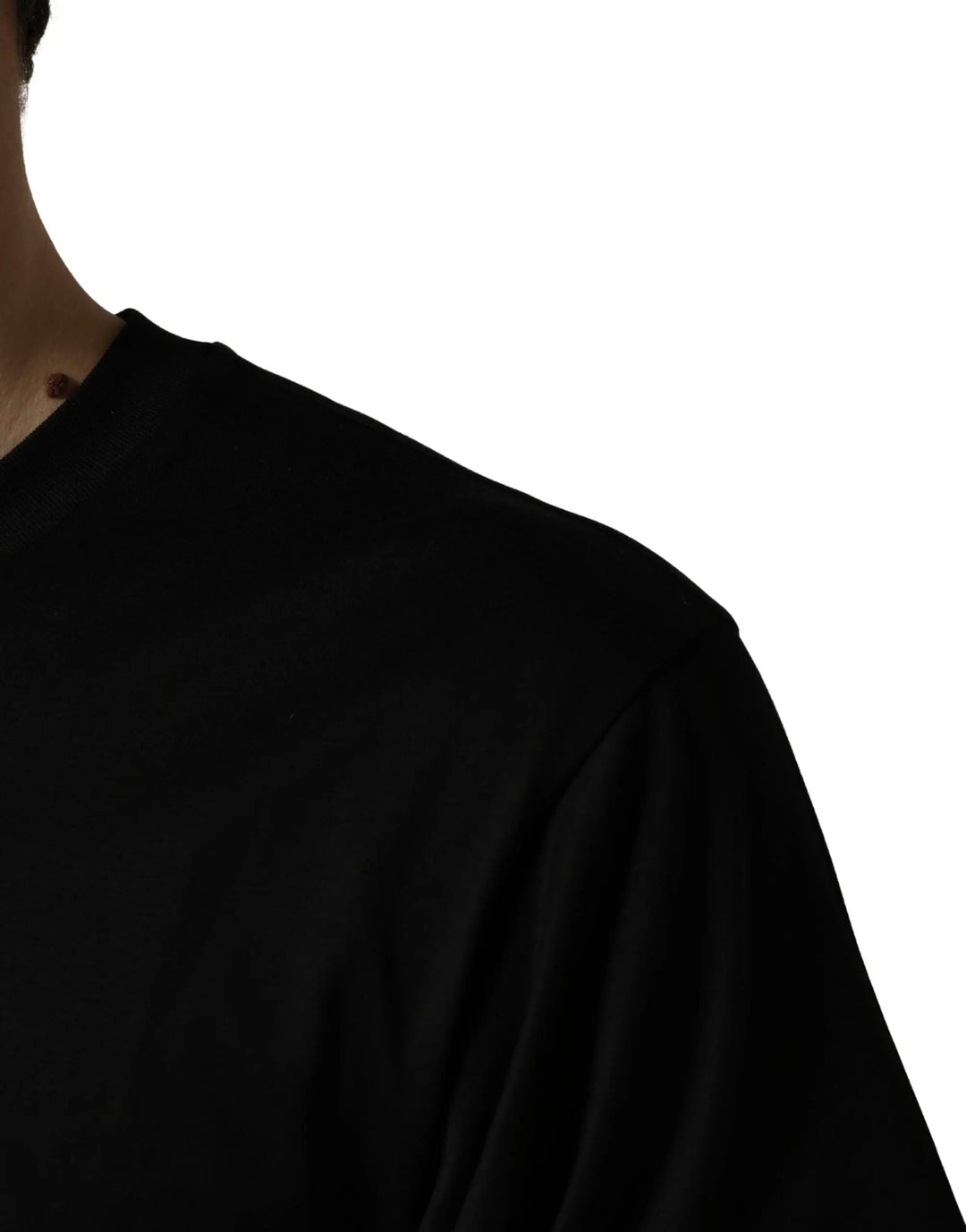 Dolce &amp; Gabbana Sample Sale | Dolce &amp; Gabbana Black Cotton Jersey Logo Patch Crew Neck T-shirt - | Designer outlet