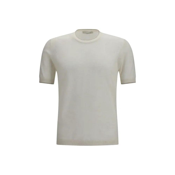 Brooksfield White Linen Shortsleeve Shirt