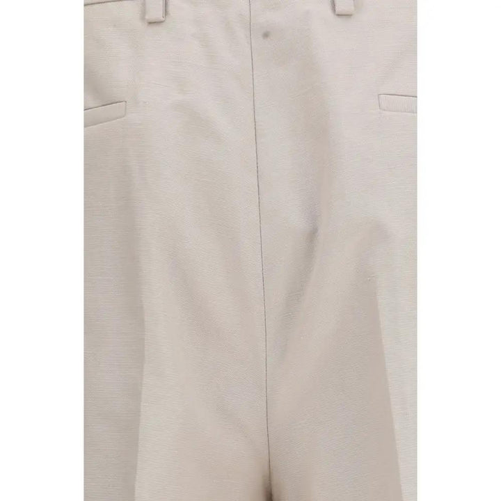 Brunello Cucinelli Beige Cotton Dress Pants