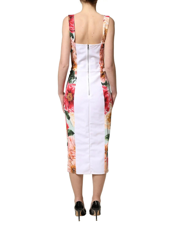 Dolce &amp; Gabbana Sample Sale | Dolce &amp; Gabbana Multicolor Floral Print Viscose Sheath Dress - | Designer outlet