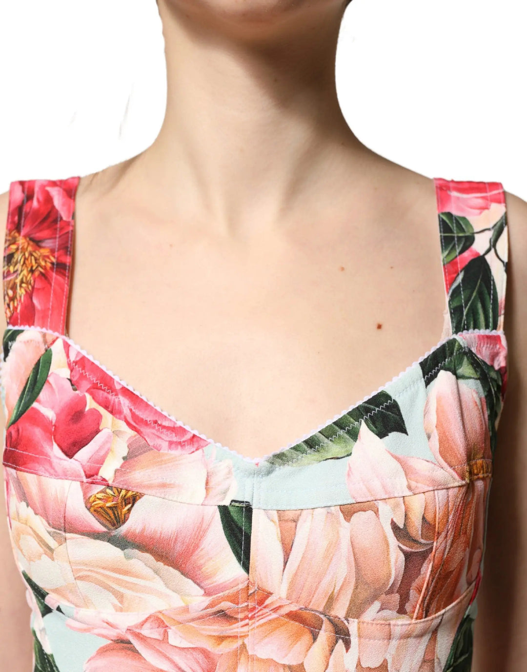 Dolce &amp; Gabbana Sample Sale | Dolce &amp; Gabbana Multicolor Floral Print Viscose Sheath Dress - | Designer outlet