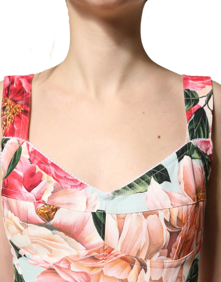 Dolce &amp; Gabbana Sample Sale | Dolce &amp; Gabbana Multicolor Floral Print Viscose Sheath Dress - | Designer outlet