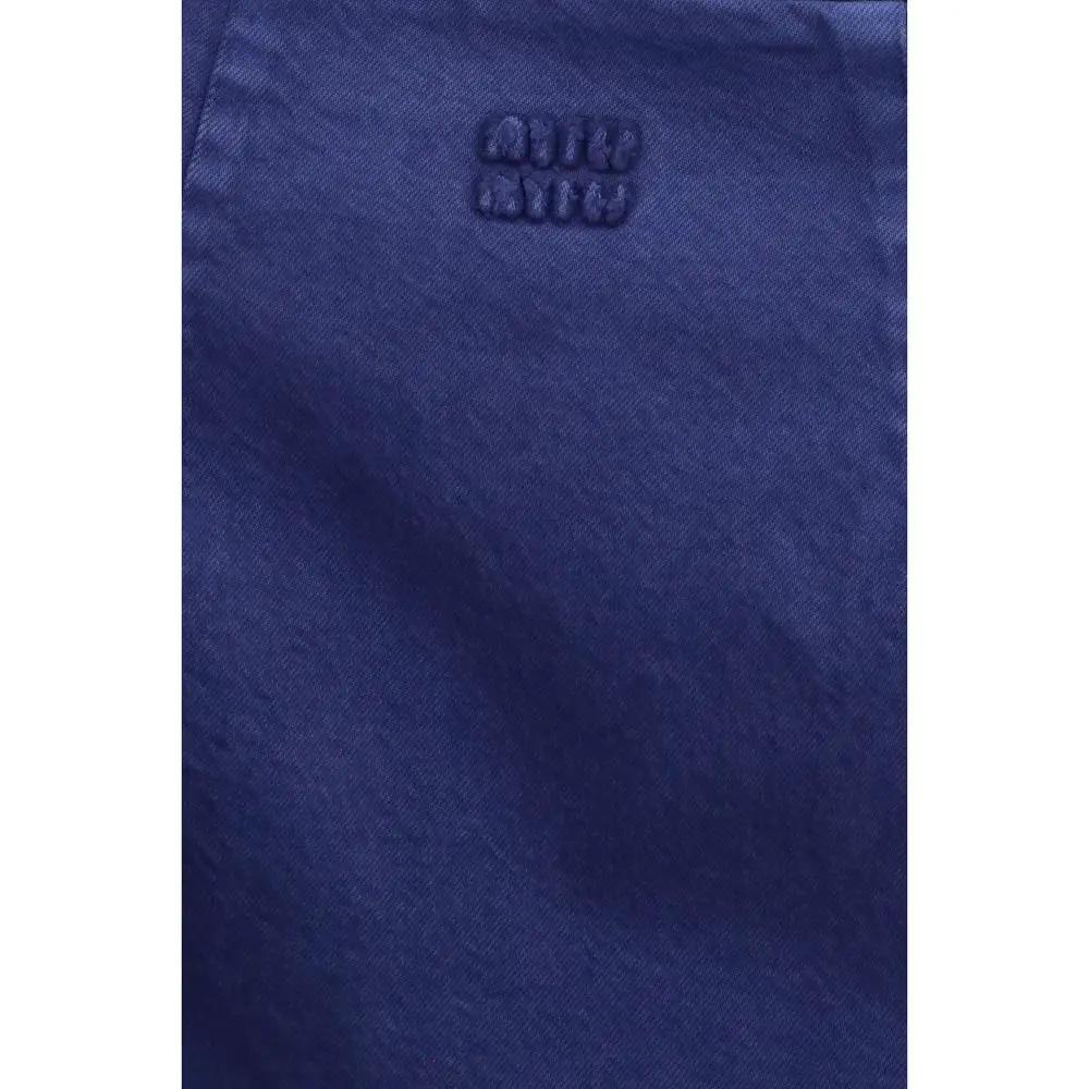 Miu Miu Blue Cotton Casual Dress