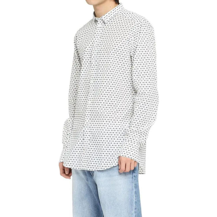 Dolce &amp; Gabbana White Cotton Pattern Shirt