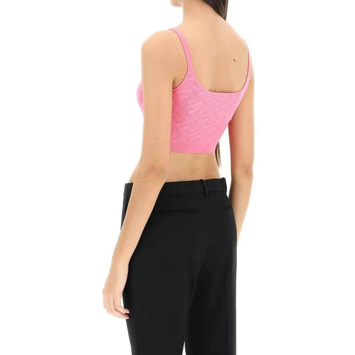 Versace Multicolor Elastane Tank Tops