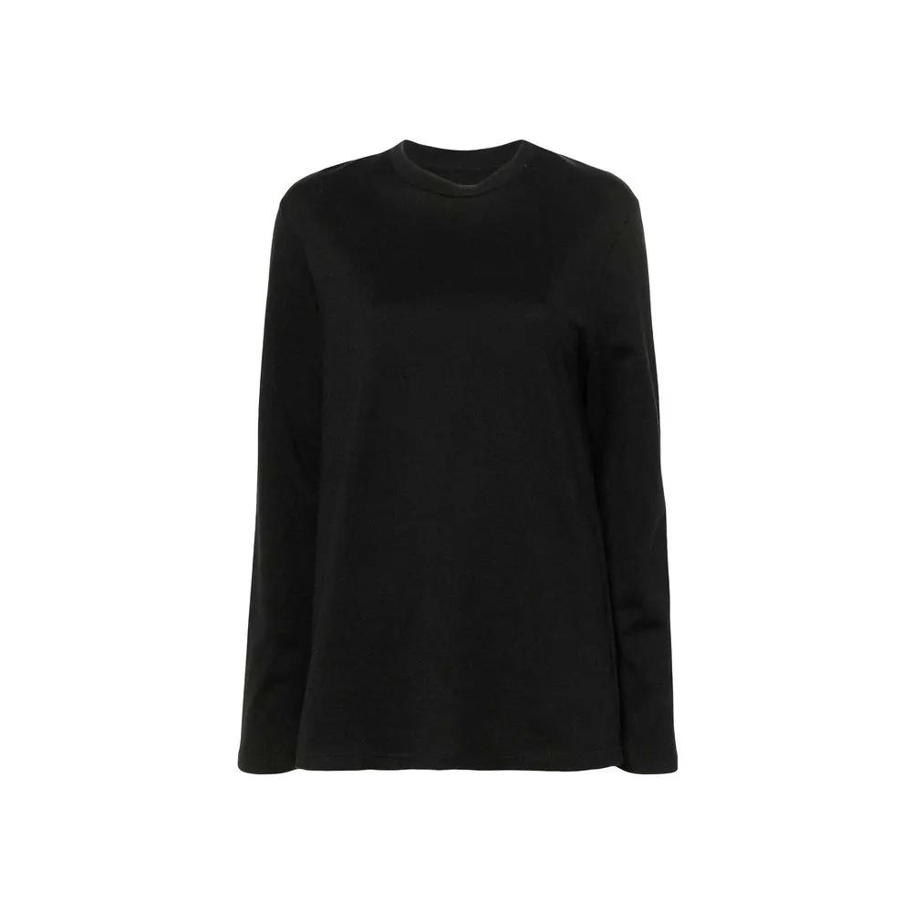 Jil Sander Black Cotton Long Sleeve T-Shirt