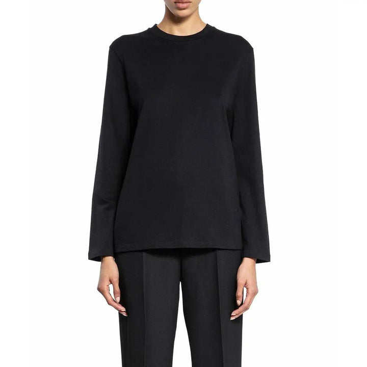 Jil Sander Black Cotton Long Sleeve T-Shirt