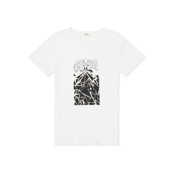 Celine White Cotton T-Shirt