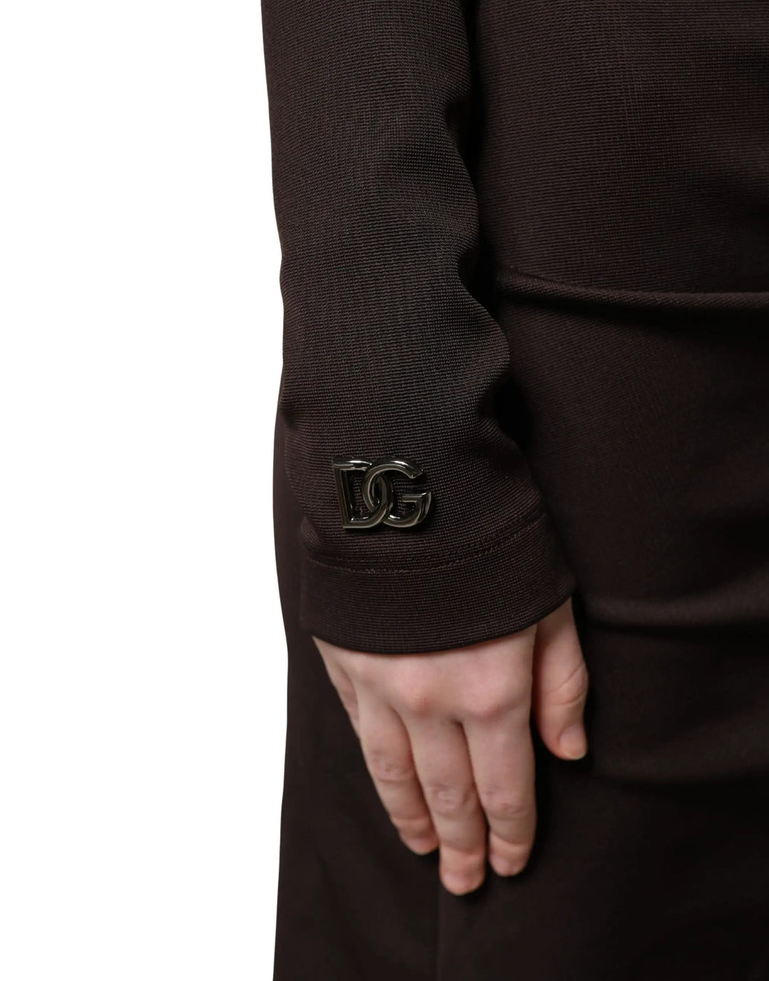 Dolce &amp; Gabbana Sample Sale | Dolce &amp; Gabbana Brown Turtleneck Jersey Long Maxi Dress - | Designer outlet