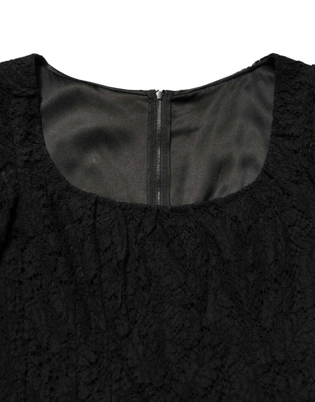 Dolce &amp; Gabbana Sample Sale | Dolce &amp; Gabbana Black Lace Square Neck LongSleeve Maxi Dress - | Designer outlet