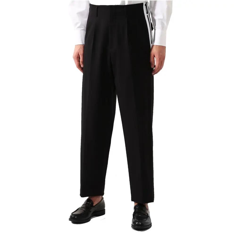 Dolce & Gabbana Black Cotton Casual Pants