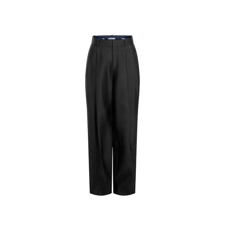Jacquemus Black Silk Flared Pants