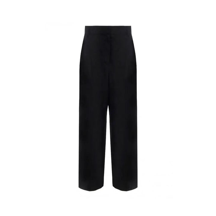 Salvatore Ferragamo Black Silk Casual Pants