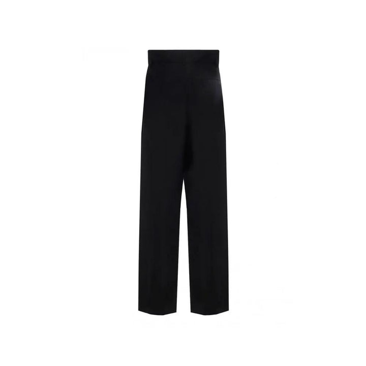 Salvatore Ferragamo Black Silk Casual Pants