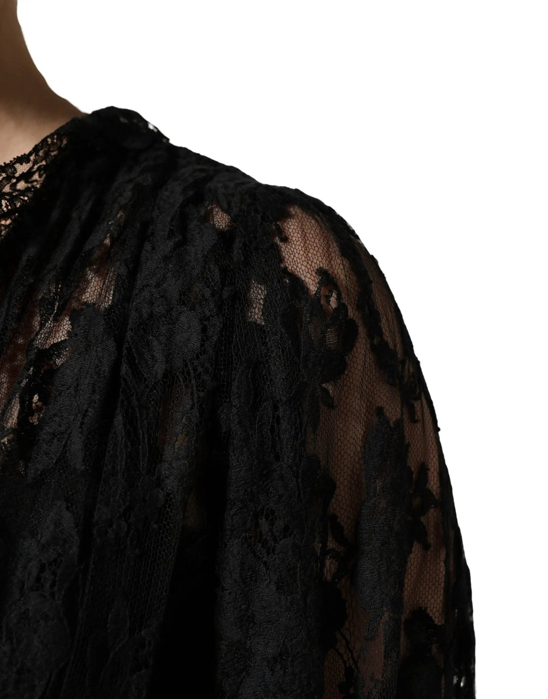 Dolce &amp; Gabbana Sample Sale | Dolce &amp; Gabbana Black Lace A-line Long Evening Gown Dress - | Designer outlet