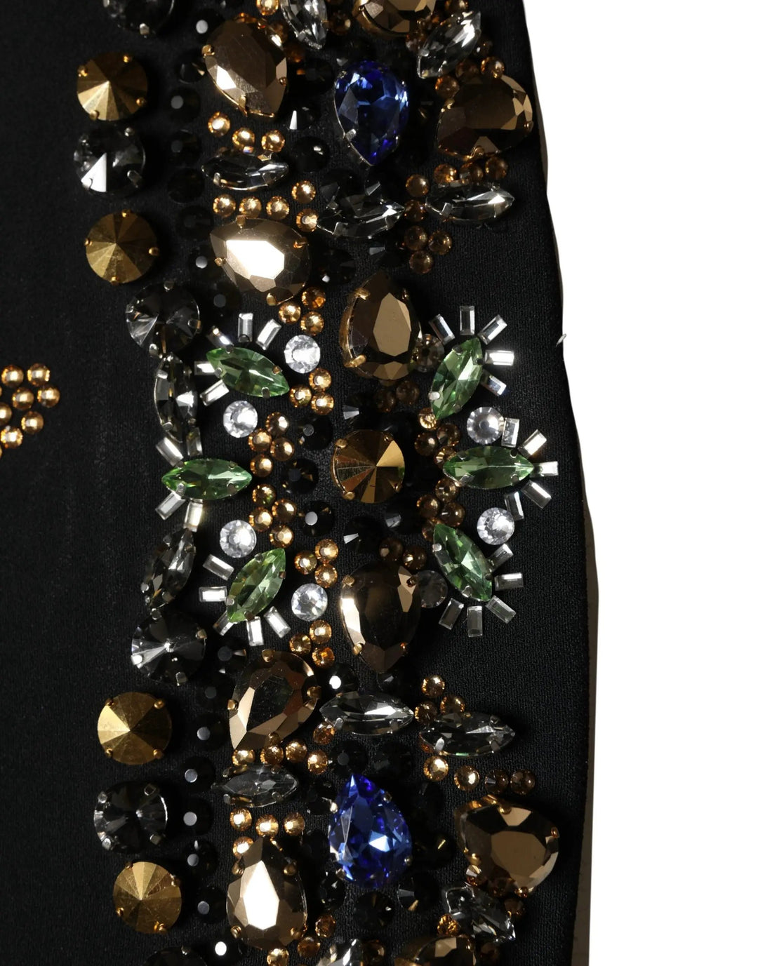Dolce &amp; Gabbana Sample Sale | Dolce &amp; Gabbana Black Sleeveless Floral Bead Embellishments Dress - | Designer outlet