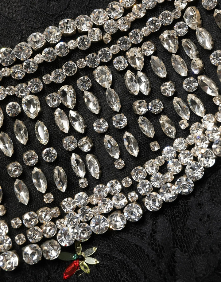 Dolce &amp; Gabbana Sample Sale | Dolce &amp; Gabbana Black Sequin Embellished Sheath Mini Dress - | Designer outlet