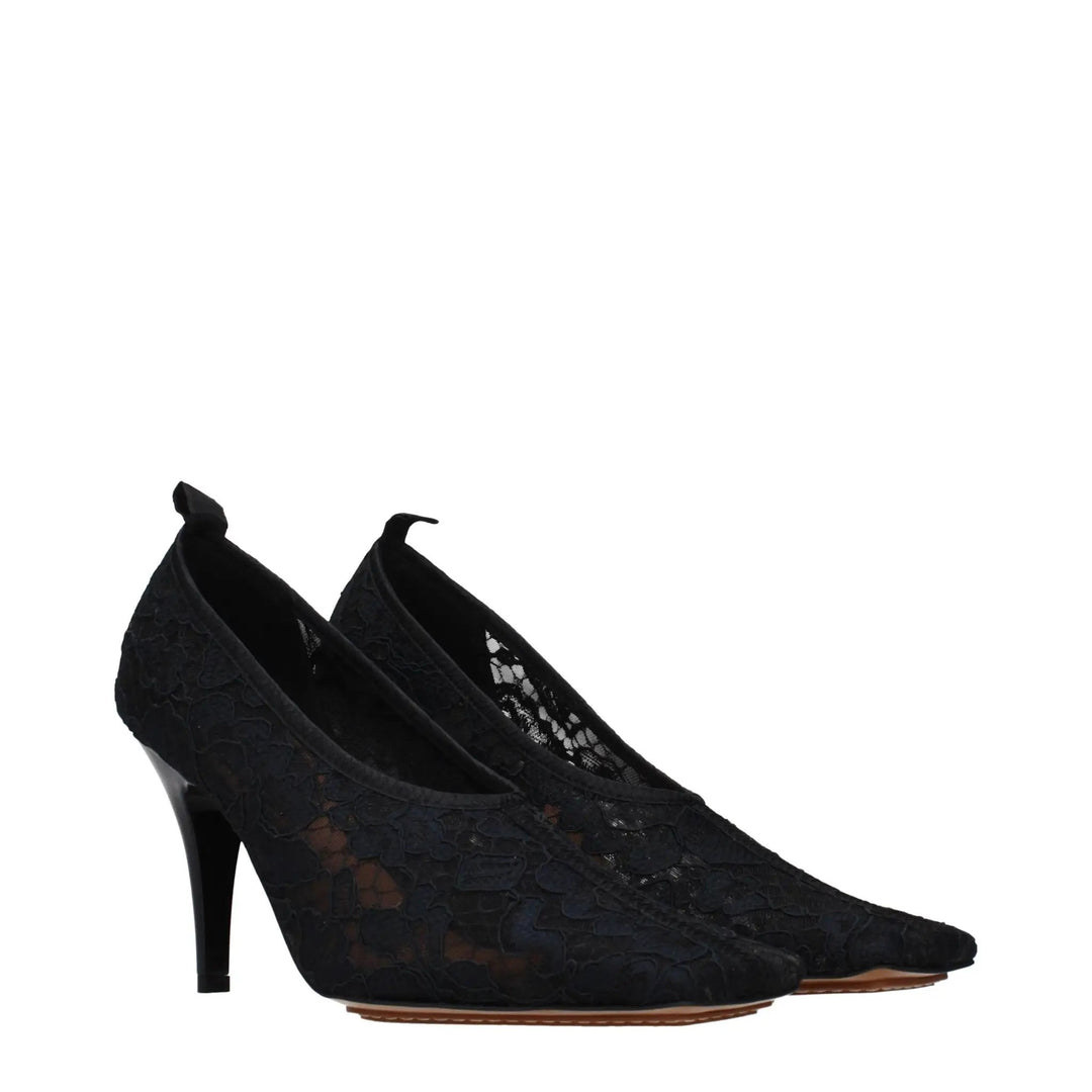 Stella McCartney Black Fabric High Heel Pumps