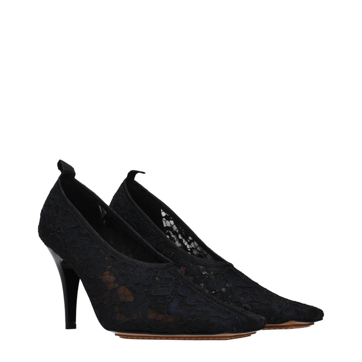 Stella McCartney Black Fabric High Heel Pumps