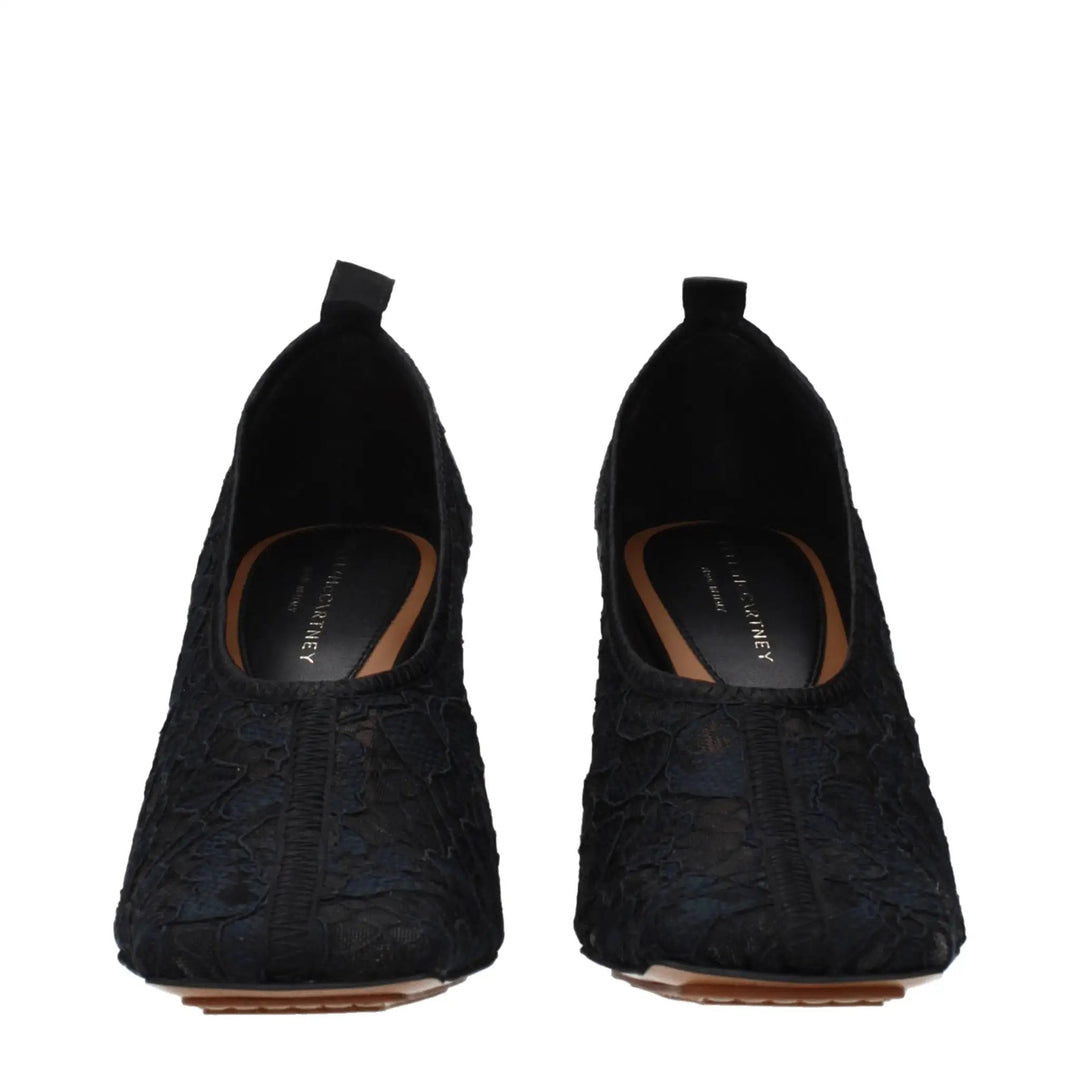 Stella McCartney Black Fabric High Heel Pumps