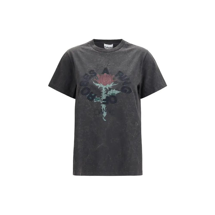 Ganni Sample Sale | Ganni Gray Cotton T-Shirt - | Designer outlet