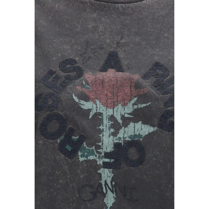Ganni Sample Sale | Ganni Gray Cotton T-Shirt - | Designer outlet