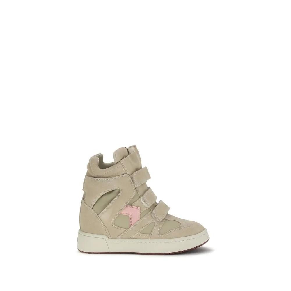 Isabel Marant Sample Sale | Isabel Marant Beige Calf Leather Bos Taurus Chunky Sneakers - | Designer outlet