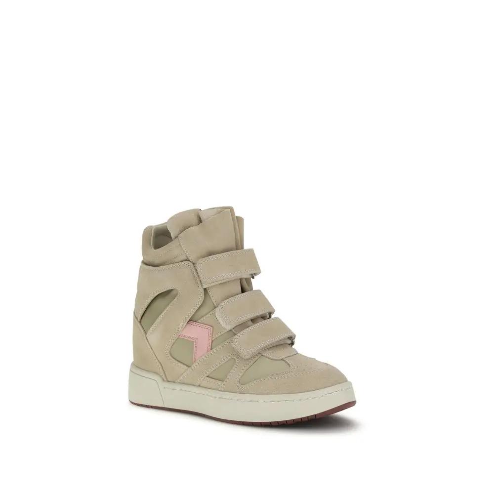 Isabel Marant Sample Sale | Isabel Marant Beige Calf Leather Bos Taurus Chunky Sneakers - | Designer outlet