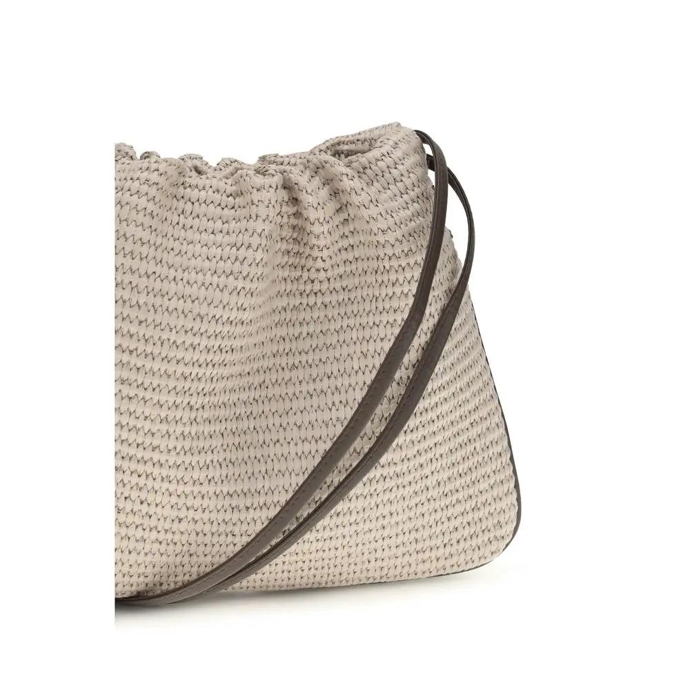 Brunello Cucinelli Sample Sale | Brunello Cucinelli Beige Cotton Shoulder Bag - | Designer outlet