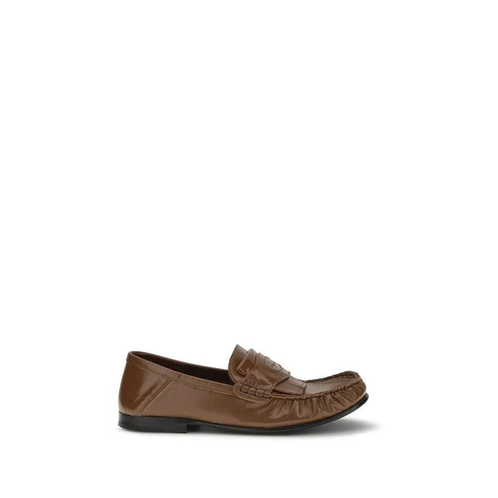 Marni Sample Sale | Marni Brown Lamb Ovis Aries Aries Slip-On Loafers - | Designer outlet