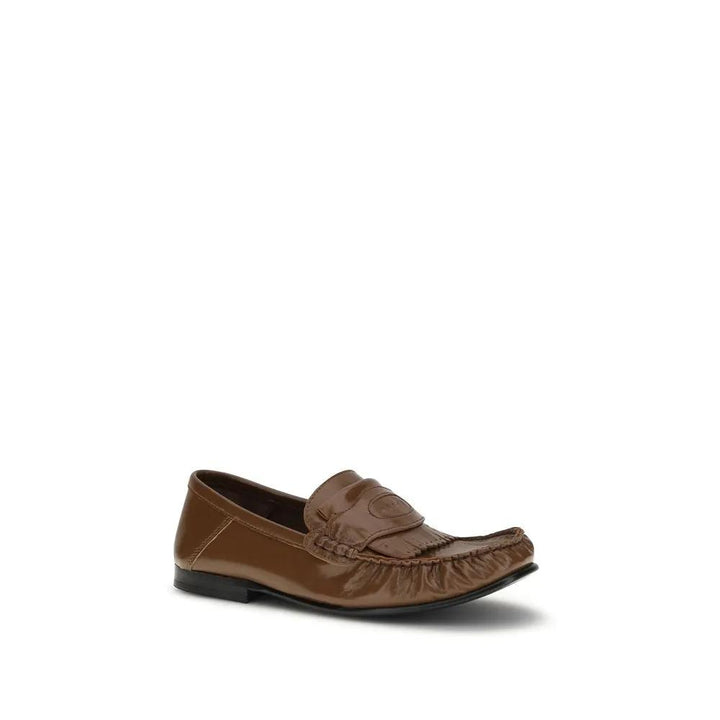 Marni Sample Sale | Marni Brown Lamb Ovis Aries Aries Slip-On Loafers - | Designer outlet