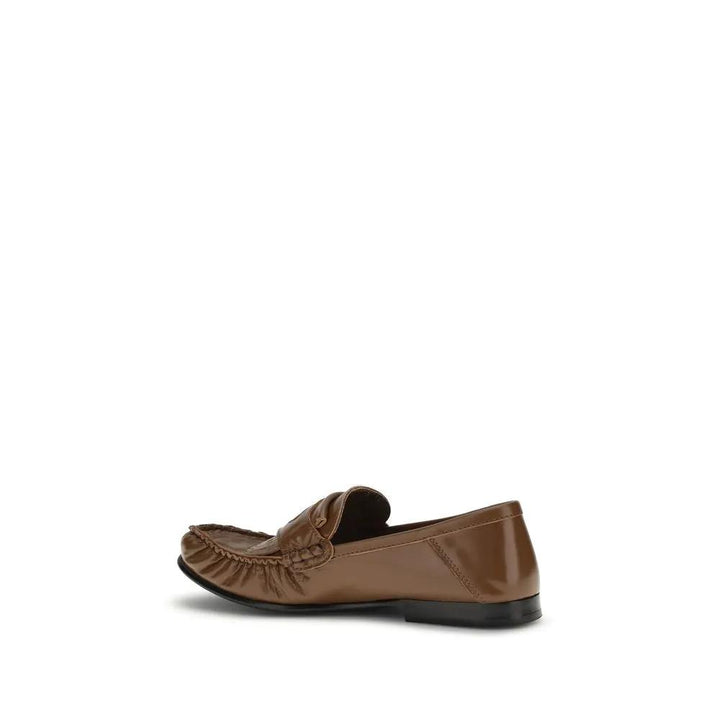 Marni Sample Sale | Marni Brown Lamb Ovis Aries Aries Slip-On Loafers - | Designer outlet