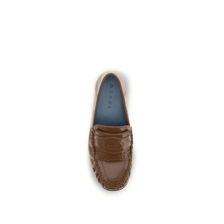 Marni Sample Sale | Marni Brown Lamb Ovis Aries Aries Slip-On Loafers - | Designer outlet
