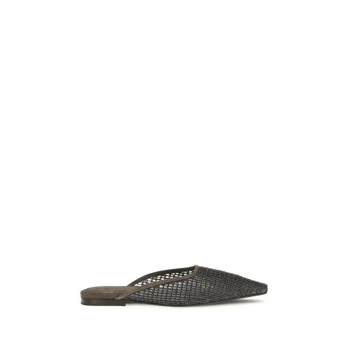 Brunello Cucinelli Sample Sale | Brunello Cucinelli Brown Calf Leather Bos Taurus Ballet Flats - | Designer outlet