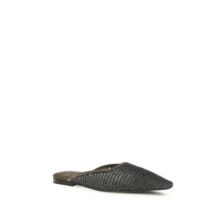 Brunello Cucinelli Sample Sale | Brunello Cucinelli Brown Calf Leather Bos Taurus Ballet Flats - | Designer outlet